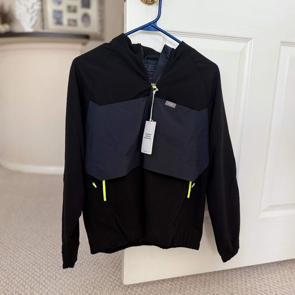 NEW FIGS Small Women's Sydney Black Double Utility Jacket